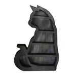 Rak Kayu Bentuk Kristal Rak Display Kamar Tidur Rak Dinding untuk Kristal Batu Minyak Esensial Gaya Gotik